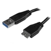 Image de StarTech.com Câble SuperSpeed USB 3.0 slim A vers Micro B de 15 cm - Mâle / Mâle - Noir - Neuf