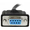Image de 2m Black DB9 RS232 Null Modem Cable F/F - Neuf