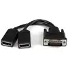 Image de StarTech.com Câble adaptateur DMS-59 (LFH) vers 2x DisplayPort de 20cm - Câble en Y DMS 59 (M) vers double DP (F) - Neuf