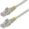 Image de StarTech.com Câble réseau Cat5e UTP sans crochet de 3m - Cordon Ethernet RJ45 anti-accroc - M/M - Gris - Neuf