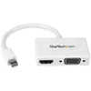 Image de StarTech.com Adaptateur A/V de voyage : convertisseur 2 en 1 Mini DisplayPort vers HDMI ou VGA