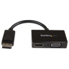 Image de StarTech.com Adaptateur audio / vidéo de voyage - Convertisseur 2-en-1 DisplayPort vers HDMI ou VGA - Noir - Neuf