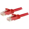 Image de StarTech.com Câble réseau Cat6 Gigabit UTP sans crochet de 1 m - Cordon Ethernet RJ45 anti-accroc - M/M - Rouge - Neuf