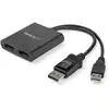 Image de StarTech.com Répartiteur DisplayPort 1.2 à Deux Moniteurs, Adaptateur Multi-Moniteur DisplayPort vers 2x DP, Hub MST Double pour Ordinateur 4K 30Hz ou 1080p 60Hz, Alimentation par Bus USB - Windows Uniquement - Neuf