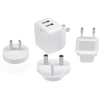 Image de StarTech.com Chargeur mural USB à 2 ports - Haute puissance 17W / 3,4A - Chargeur de voyage international - Blanc - Neuf