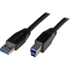 Image de StarTech.com Câble actif USB 3.0 A vers USB-B de 5m - Câble de connexion USB A vers USB B - USB 3.1 Gen 1 (5 Gbit/s) - Câble USB - USB Type B (M) vers USB Type A (M) - USB 3.0 - 5 m - en forme - noir - pour P/N : ST1030USBM