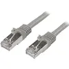 Image de StarTech.com Câble réseau blindé Cat6 (SFTP) 3m - Câble de raccordement Gigabit sans fil - Gris - Câble de raccordement - RJ-45 (M) à RJ-45 (M) - 3 m - SFTP - CAT 6 - moulé, sans crochet - Gris