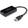 Image de StarTech.com Adaptateur réseau USB 3.0 vers Gigabit Ethernet avec hub USB 3.0 à 2 ports - Neuf