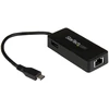 Image de StarTech.com Adaptateur réseau USB-C vers Gigabit avec port USB supplémentaire - Noir, filaire, USB, Ethernet, 5000 Mbit/s, noir