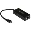 Image de StarTech.com Adaptateur réseau USB-C vers RJ45 Gigabit Ethernet avec port USB supplémentaire - M/F - USB 3.1 Gen 1 (5 Gb/s) - Neuf