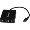 Image de StarTech.com Adaptateur réseau Gigabit Ethernet USB-C à double sortie avec port USB-A