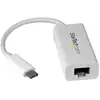 Image de StarTech.com Adaptateur USB C vers Gigabit Ethernet - Blanc - Adaptateur Réseau LAN USB 3.0 vers RJ45 - USB Type C vers Ethernet - Neuf