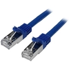 Image de StarTech.com Câble réseau Cat6 blindé SFTP sans crochet de 1 m - Cordon Ethernet RJ45 anti-accroc - M/M - Bleu - Neuf