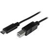 Image de StarTech.com 2m 6ft USB C to USB B Cable - USB 2.0 - USB Type C Printer Cable M/M - USB 2.0 Type-C to Type-B Cable (USB2CB2M) - USB-Kabel - 24 pin USB-C (M) zu USB Typ B (M) - Thunderbolt 3 / USB 2.0 - 2 m - Schwarz