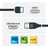 Image de StarTech.com Câble USB-C vers Micro USB-B de 2m, Câble de Transfert de Données, USB 2.0, USB C vers Micro-B - Neuf