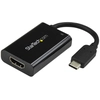 Image de StarTech.com Adaptateur USB-C vers HDMI avec alimentation USB - 60 watts - noir, USB type-C, sortie HDMI, 3840 x 2160 pixels