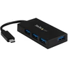 Image de StarTech.com Hub 4 ports USB C - Hub USB type-C avec 4x ports USB-A (USB 3.0/3.1 Gen 1 SuperSpeed 5Gbit/s) - Alimenté par bus USB ou alimentation secteur(incl.) - Voyage Hub USB-C vers USB-A BC 1.2 (HB30C4AFS) - Hub - 4 x SuperSpeed USB 3.0 - Ordinateur de bureau