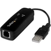 Image de StarTech.com Modem fax USB 2.0 - 56K DialUp externe V.92 Modem/Dongle/Adaptateur - Ordinateur/Laptop Modem fax - USB vers prise téléphonique - Modem de données USB - Réseau Fax/CMR/POS (USB56KEMH2) - Fax / Modem - USB - 56 Kbps - K56Flex, V.90, V.92