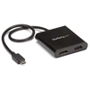 Image de StarTech.com Adaptateur USB-C vers Double HDMI, Hub USB Type-C Multi-Moniteur MST, Double Extender / Splitter d'Affichage HDMI 4K 30Hz pour Ordinateur Portable, HDR, Câble Intégré Extra-Long - Windows Uniquement