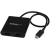 Image de Startech.com Adaptateur Usb-c Vers Double Hdmi, Hub Usb Type-c Multi-moniteur Mst, Double Extender / Splitter D'Affichage Hdmi 4k 30hz Pour Ordinateur Portable, Hdr, Câble Intégré Extra-long - Windows