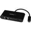 Image de StarTech.com Hub USB 3.0 3 Ports avec Gigabit Ethernet et Alimentation Passthrough 60W - USB-C vers 3 x USB-A (USB 3.0 SuperSpeed 5Gbps) - Hub Adaptateur USB 3.2 Gen 1 Type-C