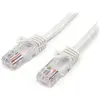 Image de StarTech.com Network Cable Cat5e RJ45 50cm White Anti-tangle UTP 100 Mbit/s