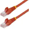 Image de StarTech.com Câble réseau Cat5e sans crochet de 50 cm - Rouge - Neuf