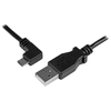 Image de StarTech.com Câble USB vers Micro USB coudé à angle gauche de 50 cm - 0,25 mm² - M/M - Noir - Neuf