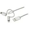 Image de Startechcom Ltcub1mgr Câble De Charge Usb 3 En 1 Argent