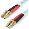 Image de StarTech.com Câble Fibre Optique Multimode de 2m LC/UPC à LC/UPC OM4, Fibre Zipcord 50/125µm LOMMF/VCSEL, Réseaux 100G, Faible Perte d'Insertion, Cordon de Raccordement Fibre LSZH - Neuf