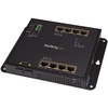 Image de StarTech.com IES101GP2SFW commutateur réseau L2 Gigabit Ethernet (10/100/1000) Connexion Ethernet, supportant l'alimentation via ce port (PoE) Noir