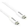 Image de StarTech.com Câble Thunderbolt 3 de 2 m - 20 Gb/s - Compatible Thunderbolt, USB et DisplayPort - Blanc - Neuf