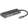 Image de Startech.com Adaptateur Multiport Usb C, Station D'Accueil Usb-c Portable Vers Hdmi 4k, Hub Usb 3.0 2 Pts, Sd/sdhc, Gbe, 60w Pd Pass-through - Usb Type-c/thunderbolt 3 - Remplacé Par Dkt30chsdpd1