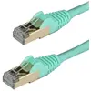 Image de StarTech.com Câble Ethernet Cat6a - blindé (STP) - 1m - turquoise, 1 m, Cat6a, U/FTP (STP), RJ-45, RJ-45