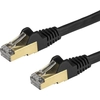 Image de StarTech.com Câble Ethernet Cat6a - blindé (STP) - 0,5m - noir, 0,5 m, Cat