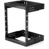 Image de StarTech.com Rack Réseau Mural 12U à 2 Montants, Rack Serveur 19 à Cadre Ouvert avec Profondeur Ajustable, Rack de Données Mural pour IT/AV/Panneau de Patch/ Equipement IT - Écrous et Vis de Fixation Inclus - Neuf