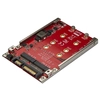 Image de StarTech.com Adaptateur pour deux disques SSD M.2 vers SATA dans baie de 2,5 - RAID - Neuf
