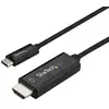 Image de StarTech.com Adaptateur USB-C vers HDMI 1m - Câble Vidéo USB Type-C Vidéo DP Alt Mode vers HDMI 2.0 - Câble d'Écran DP 1.2 HBR2 4K 60 Hz - Compatible Thunderbolt 3 - Noir - Neuf