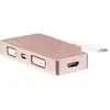 Image de StarTech.com Adaptateur multiport USB-C - Or rose - 4-en-1 USB-C vers VGA, DVI, HDMI, ou Mini DisplayPort - Neuf