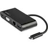 Image de StarTech.com Adaptateur Multiport USB-C - Mini Dock USB-C avec Sortie Vidéo VGA 1080p - Power Delivery Passthrough 60W - USB 3.1 Gen 1 Type-A 5Gbps, Gigabit Ethernet - Station d'Acceuil