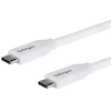Image de StarTech.com Câble USB-C vers USB-C avec 5A Power Delivery - St/St - 2m - USB 2.0 - USB-IF - Câble USB de type C - Câble USB - 24 broches USB-C (M)