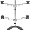 Image de StarTech.com ARMQUADSS Support de moniteur pour quatre écrans (pour jusqu'à 32" écrans VESA, mobile, acier & aluminium)