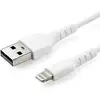 Image de StarTech.com Câble USB-A vers Lightning Blanc Robuste 2m - Câble de Charge/Synchronisation de Type A vers Lightning en Fibre Aramide - iPad/iPhone 12 - Certifié Apple MFi - Neuf