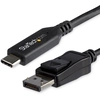 Image de StarTech.com CDP2DP146B câble vidéo et adaptateur 1,8 m USB Type-C DisplayPort Noir - Neuf