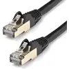 Image de StarTech.com 10m CAT6A Ethernet Cable, 10 Gigabit Shielded Snagless RJ45 100W PoE Patch Cord, CAT 6A 10GbE STP Network Cable w/Strain Relief, Black, Fluke Tested/UL Certified Wiring/TIA - Category 6A - 26AWG (6ASPAT10MBK)