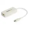 Image de StarTech.com Adaptateur USB-C vers Gigabit Ethernet avec port USB-A - Adaptateur Réseau Blanc 1Gbps NIC USB 3.0/3.1 Type C - 1GbE USB-C RJ45/LAN TB3 Compatible Win, Mac, Chromebook - Neuf