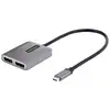 Image de StarTech.com Hub USB-C MST à 2 ports - Adaptateur Multi-Moniteur USB Type-C vers 2x DisplayPort pour Ordinateur Portable - Dual-DP jusqu'à 4K 60Hz avec DP 1.4 Alt Mode & DSC - HDR - Câble de 30 cm - Windows Uniquement - Neuf