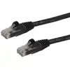 Image de StarTech.com 7.5m CAT6 Ethernet Cable, 10 Gigabit Snagless RJ45 650MHz 100W PoE Patch Cord, CAT 6 10GbE UTP Network Cable w/Strain Relief, Black, Fluke Tested/Wiring is UL Certified/TIA - Category 6 - 24AWG (N6PATC750CMBK)