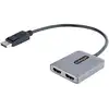 Image de StarTech.com Hub DisplayPort HDMI Double - Dual HDMI 4K 60Hz - Hub DP vers HDMI MST - Convertisseur DisplayPort Mâle vers HDMI Femelle - Convertisseur DP vers 2x HDMI avec Câble de 30cm - DisplayPort splitter Hub - Neuf