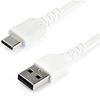 Image de StarTech.com Câble de Charge Rapide USB-A vers USB-C de 1m, Robuste, Charge et Synchronisation, 3A, USB 2.0, Gaine TPE Blanche et Fibre d'Aramide - Cordon de Charge USB - Neuf
